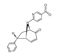 8-(5-nitro-pyridin-2-yl)-6-pyridin-4-yl-nortrop-3-en-2-one结构式