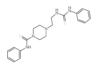 N-phenyl-4-[2-(phenylthiocarbamoylamino)ethyl]piperazine-1-carbothioamide结构式