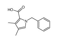 1-benzyl-3,4-dimethylpyrrole-2-carboxylic acid结构式