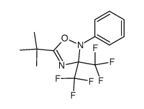5-tert-butyl-2-phenyl-3,3-bis-trifluoromethyl-2,3-dihydro-[1,2,4]oxadiazole结构式