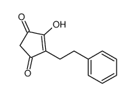 4-hydroxy-5-(2-phenylethyl)cyclopent-4-ene-1,3-dione结构式