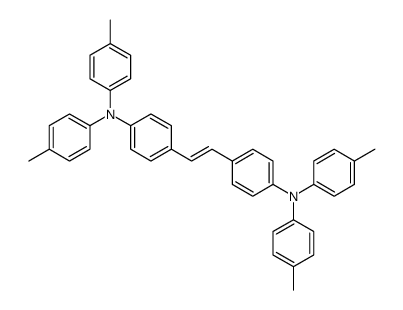 4-methyl-N-[4-[2-[4-(4-methyl-N-(4-methylphenyl)anilino)phenyl]ethenyl]phenyl]-N-(4-methylphenyl)aniline结构式