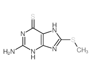 2-amino-8-methylsulfanyl-3,5-dihydropurine-6-thione Structure