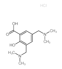 3,5-bis(dimethylaminomethyl)-2-hydroxy-benzoic acid Structure