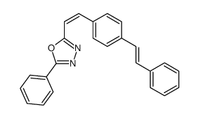 2-phenyl-5-[2-[4-(2-phenylethenyl)phenyl]ethenyl]-1,3,4-oxadiazole Structure