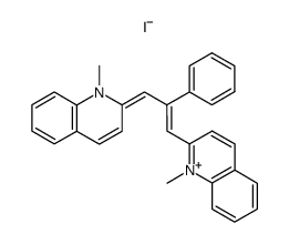 1-Methyl-2-{(Z)-3-[1-methyl-1H-quinolin-(2E)-ylidene]-2-phenyl-propenyl}-quinolinium; iodide结构式