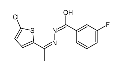 N-[1-(5-chlorothiophen-2-yl)ethylideneamino]-3-fluorobenzamide结构式