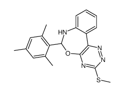 3-methylsulfanyl-6-(2,4,6-trimethylphenyl)-6,7-dihydro-[1,2,4]triazino[5,6-d][3,1]benzoxazepine结构式