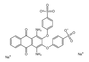 disodium 4,4'-[(1,4-diamino-9,10-dihydro-9,10-dioxo-2,3-anthrylene)bis(oxy)]bis[benzenesulphonate] Structure