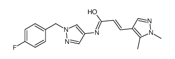 3-(1,5-dimethylpyrazol-4-yl)-N-[1-[(4-fluorophenyl)methyl]pyrazol-4-yl]prop-2-enamide Structure