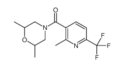 (2,6-dimethylmorpholin-4-yl)-[2-methyl-6-(trifluoromethyl)pyridin-3-yl]methanone结构式