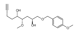 (2S,4S,5S)-4-Methoxy-1-(4-methoxy-benzyloxy)-non-8-yne-2,5-diol结构式