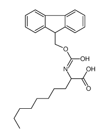2-(9H-fluoren-9-ylmethoxycarbonylamino)decanoic acid结构式