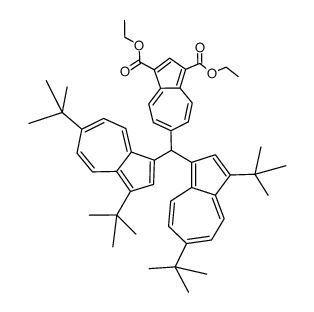 bis(3,6-di-tert-butyl-1-azulenyl)(1,3-diethoxycarbonyl-6-azulenyl)methane Structure
