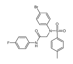 2-(4-bromo-N-(4-methylphenyl)sulfonylanilino)-N-(4-fluorophenyl)acetamide Structure