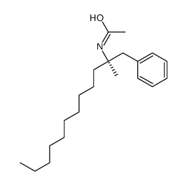 N-[(2R)-2-methyl-1-phenyldodecan-2-yl]acetamide结构式