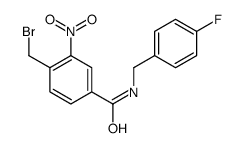 4-(bromomethyl)-N-[(4-fluorophenyl)methyl]-3-nitrobenzamide Structure