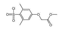 methyl 2-(4-chlorosulfonyl-3,5-dimethylphenoxy)acetate Structure