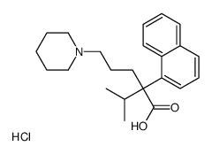2-naphthalen-1-yl-5-piperidin-1-ium-1-yl-2-propan-2-ylpentanoic acid,chloride Structure