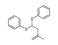 (3-methyl-1-phenylsulfanylbut-3-enyl)sulfanylbenzene Structure