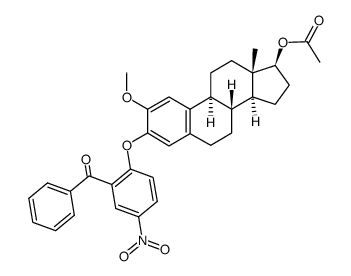 2-(17β-acetoxy-2-methoxy-estra-1,3,5(10)-trien-3-yloxy)-5-nitro-benzophenone Structure