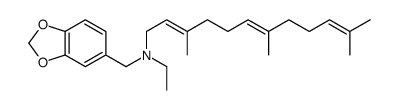 N-Ethyl-N-(3,7,11-trimethyl-2,6,10-dodecatrienyl)-1,3-benzodioxole-5-methanamine结构式