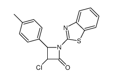 1-(1,3-benzothiazol-2-yl)-3-chloro-4-(4-methylphenyl)azetidin-2-one结构式