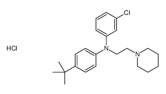 N-(4-tert-butylphenyl)-3-chloro-N-(2-piperidin-1-ylethyl)aniline,hydrochloride结构式