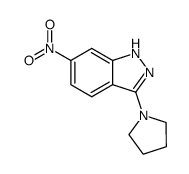 6-NITRO-3-(PYRROLIDIN-1-YL)-1H-INDAZOLE structure