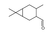4,7,7-trimethylbicyclo[4.1.0]heptane-3-carbaldehyde Structure