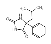 2,4-Imidazolidinedione,5-(2-methylpropyl)-5-phenyl- structure