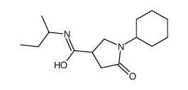 N-butan-2-yl-1-cyclohexyl-5-oxopyrrolidine-3-carboxamide Structure