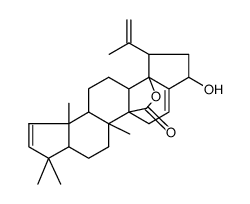 18,22-Dihydroxy-A(1),28-dinorlupa-2,16,20(29)-trien-27-oic acid γ-lactone Structure