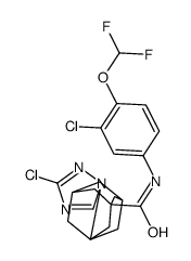 N-[3-chloro-4-(difluoromethoxy)phenyl]-3-(3-chloro-1,2,4-triazol-1-yl)adamantane-1-carboxamide Structure