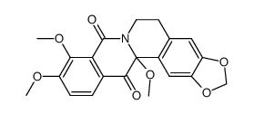 9,10,13a-trimethoxy-2,3-(methylenedioxy)-8,13-dioxo-5,6,13,13a-tetrahydro-8H-dibenzo[a,g]quinolizine Structure