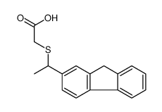 2-[1-(9H-fluoren-2-yl)ethylsulfanyl]acetic acid Structure