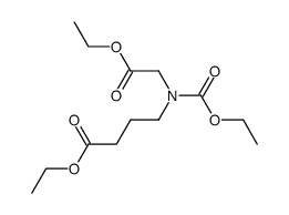 N-(ethoxycarbonyl)-N-[3-(ethoxycarbonyl)propyl]glycine ethyl ester结构式