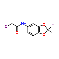 2-Chloro-N-(2,2-difluoro-1,3-benzodioxol-5-yl)acetamide结构式