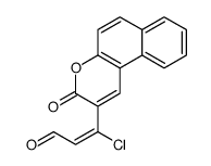 3-chloro-3-(3-oxobenzo[f]chromen-2-yl)prop-2-enal Structure