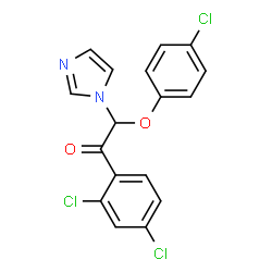 Ethanone,2-(4-chlorophenoxy)-1-(2,4-dichlorophenyl)-2-(1H-imidazol-1-yl)-结构式