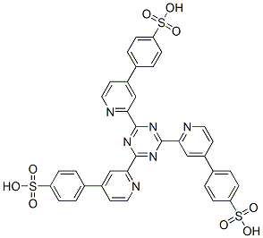 2,4,6-Tris[4-(4-sulfophenyl)-2-pyridyl]-1,3,5-triazine structure