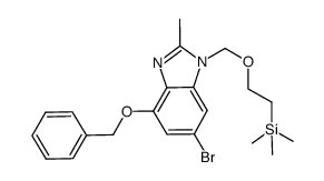 4-(benzyloxy)-6-bromo-2-methyl-1-{[2-(trimethylsilyl)ethoxy]-methyl}-1H-benzimidazole Structure