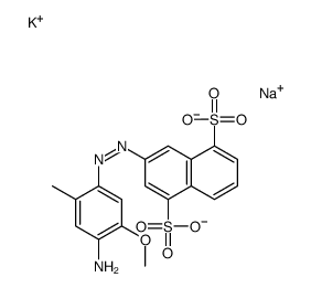 potassium,sodium,3-[(4-amino-5-methoxy-2-methylphenyl)diazenyl]naphthalene-1,5-disulfonate结构式
