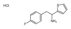 2-(4-fluorophenyl)-1-thiophen-2-yl-ethanamine hydrochloride结构式
