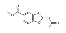 methyl 2-acetoxybenzo[d][1,3]dioxole-5-carboxylate结构式