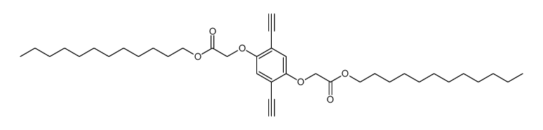 didodecyl 2,2'-(2,5-diethynyl-1,4-phenylene)bis(oxy)diacetate结构式