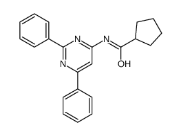 N-(2,6-diphenylpyrimidin-4-yl)cyclopentanecarboxamide结构式