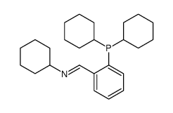 N-cyclohexyl-1-(2-dicyclohexylphosphanylphenyl)methanimine Structure