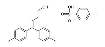 4,4-bis(4-methylphenyl)but-3-en-1-ol,4-methylbenzenesulfonic acid结构式