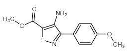 4-氨基-3-(4-甲氧基苯基)异噻唑-5-甲酸甲酯结构式